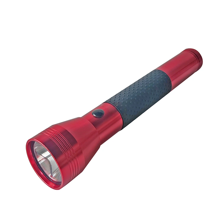 Krachtige led-zaklamp met rubberen grip van 300 lumen